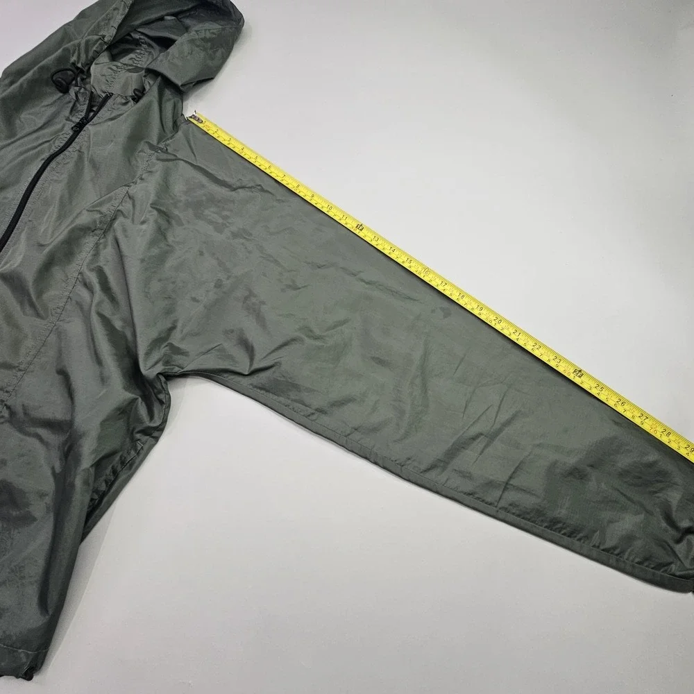 Banana Republic Jacket Men's Medium Green Full Zip Windbreaker Packable (Flaws)